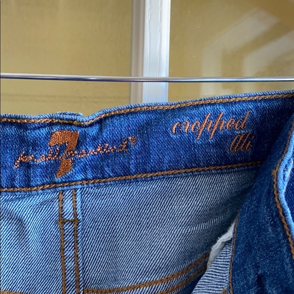7 For All Mankind Ali Cropped Flare Jeans 31 - Picture 3 of 9